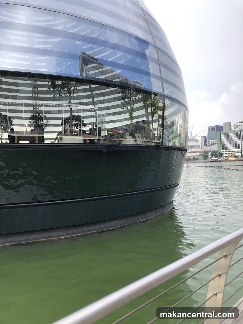 Modern Glass Building by the Water