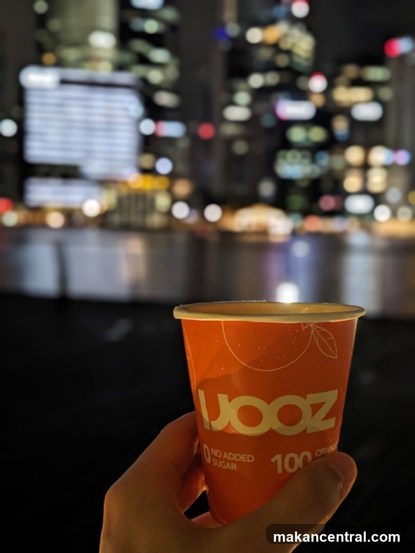 Orange Juice Cup at Night