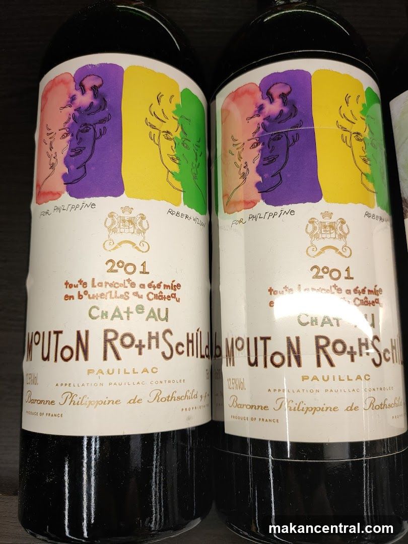 Chateau Mouton Rothschild 2001 Wine Bottles