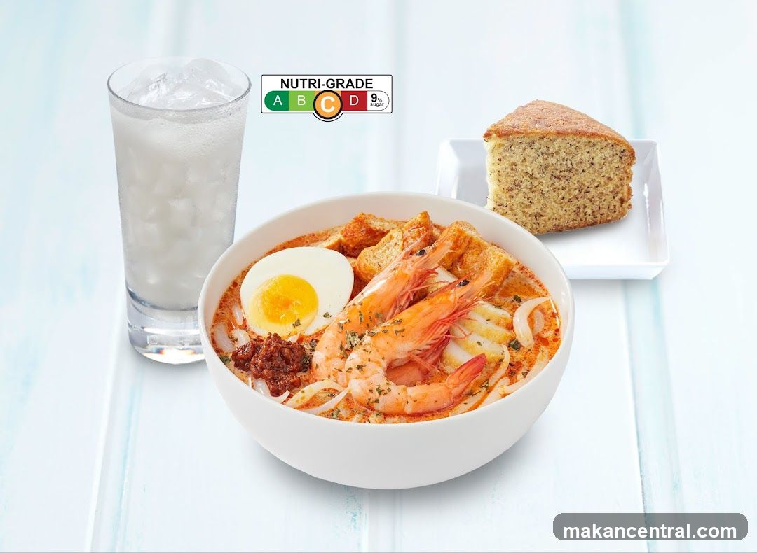 Laksa with Drink and Cake