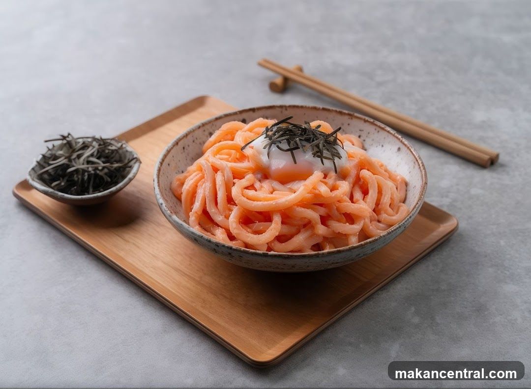 Salmon Udon with Egg