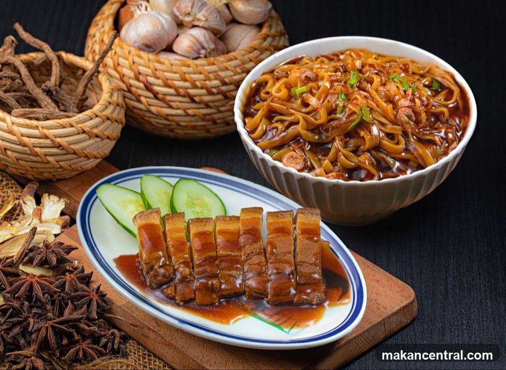 Braised Pork Belly with Noodles