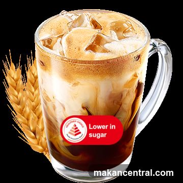 Iced coffee with wheat stalks