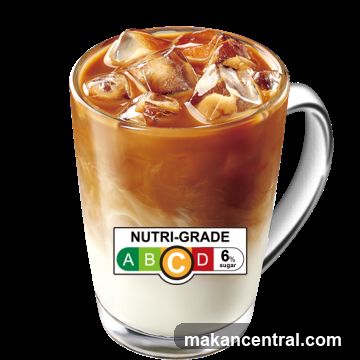 Iced Coffee with Nutri-Grade Label