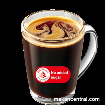 Coffee with no added sugar