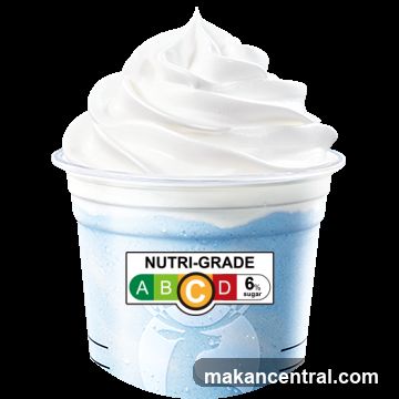 Whipped dessert with Nutri-Grade label