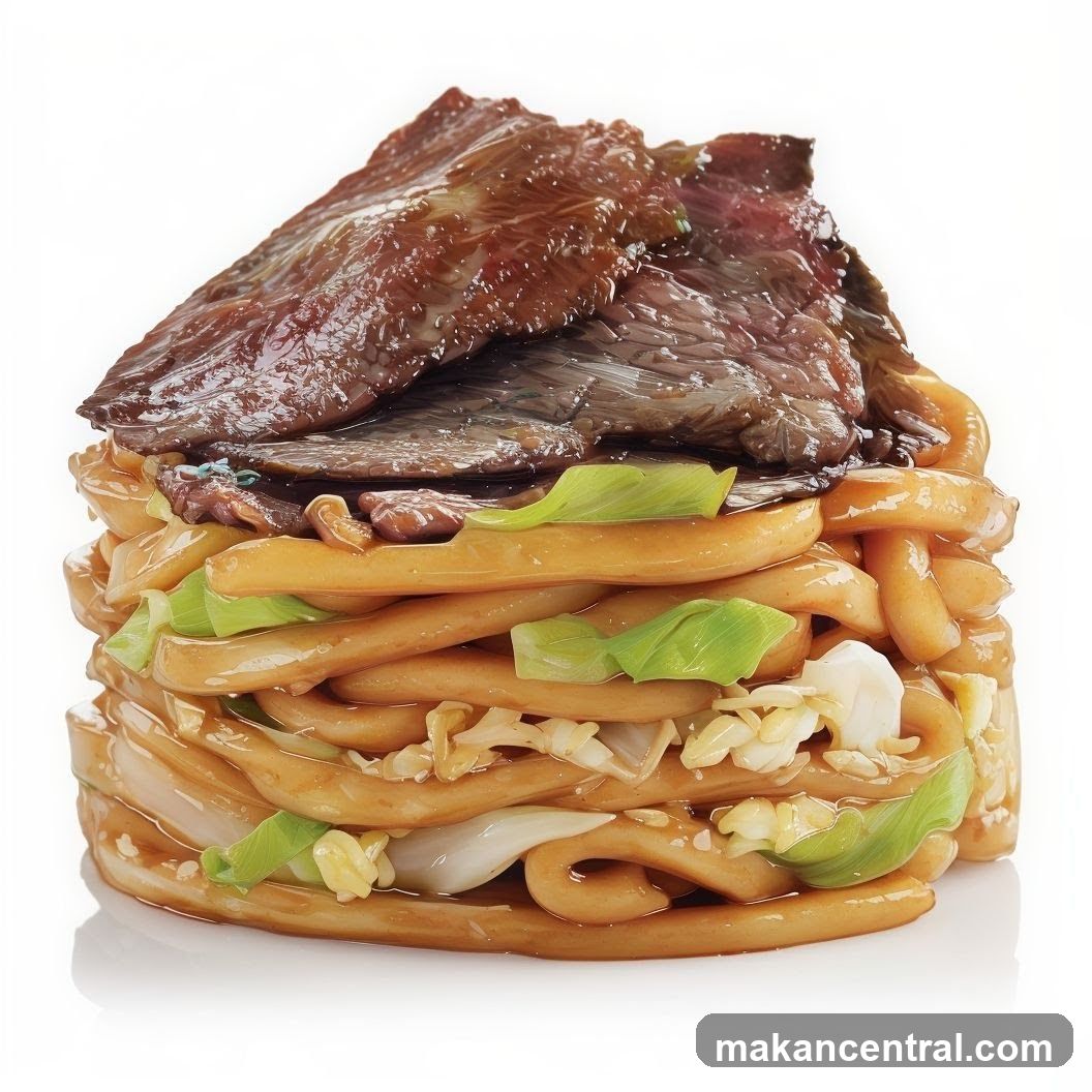 Noodle and Beef Stack