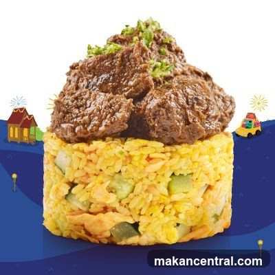 Beef Rendang with Yellow Rice