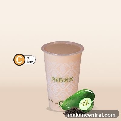 R&B Tea Drink with Cucumber and Tea Leaves