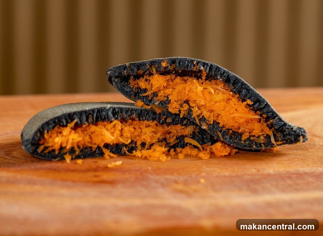Black Crepe with Orange Filling