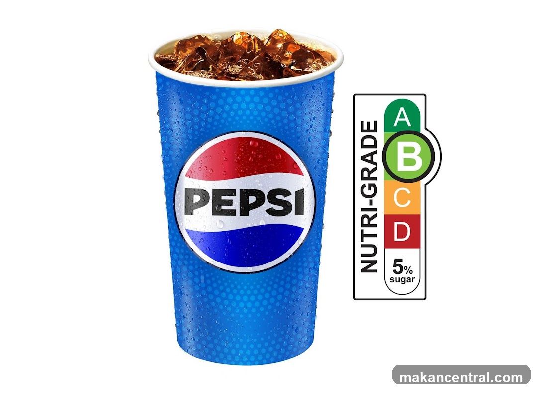 Pepsi cup with Nutri-Grade label