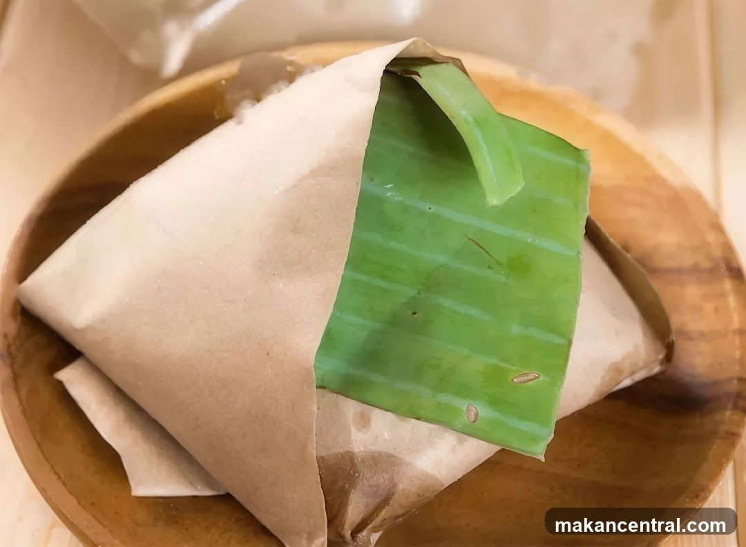 Nasi Lemak Wrapped in Banana Leaf