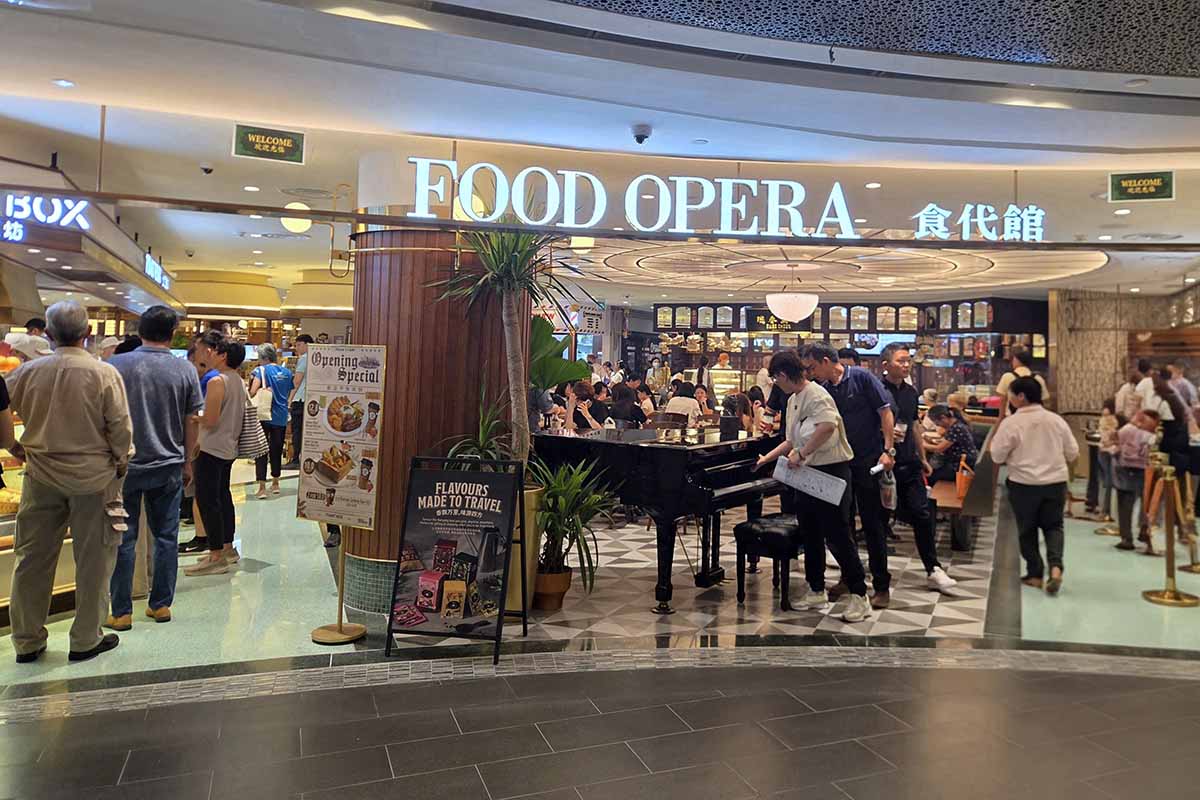 Main entrance of the renovated Food Opera food hall at ION Orchard Basement 4