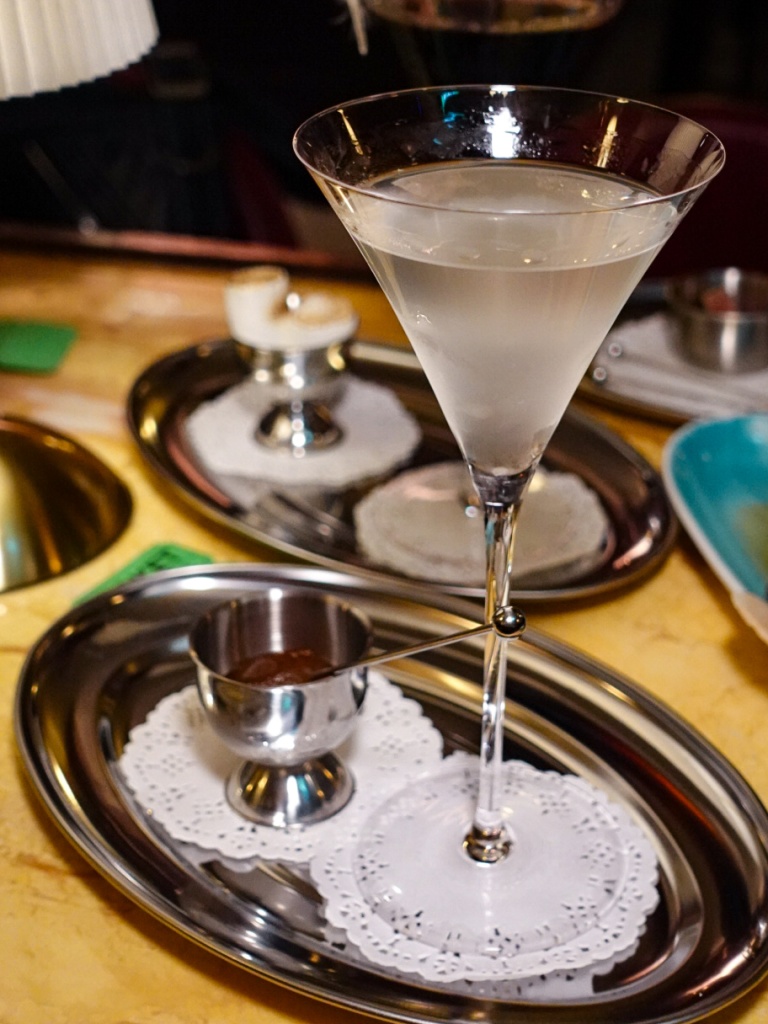Gibson martini with balsamic onion at The Singapore Martini Club Orchard