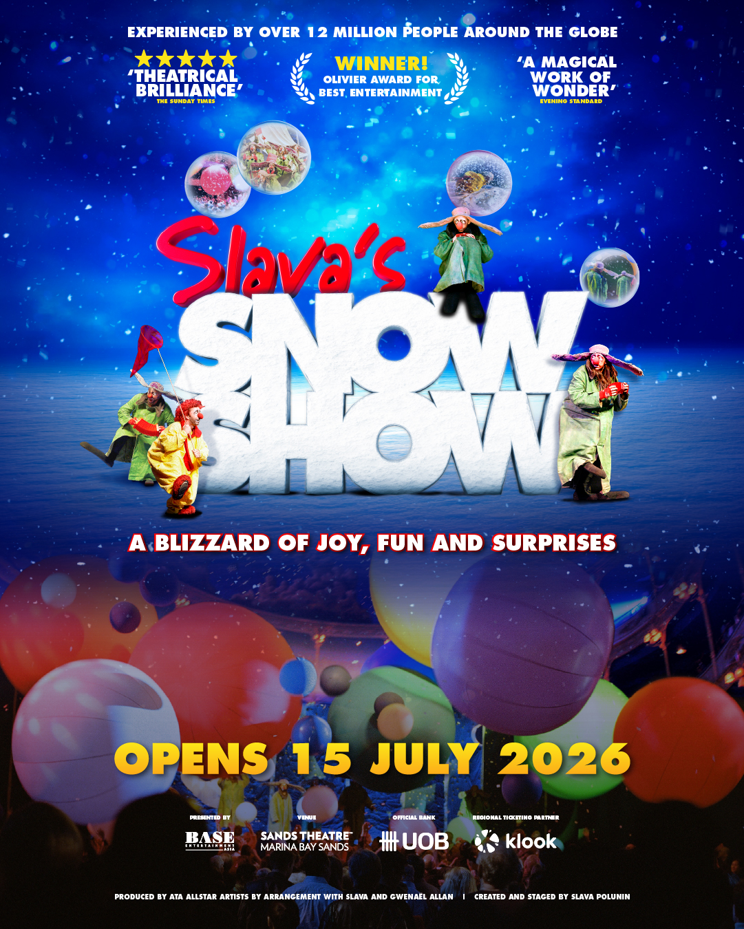 Slava's Snowshow at Marina Bay Sands: Closing Week of the Snowstorm Spectacle
